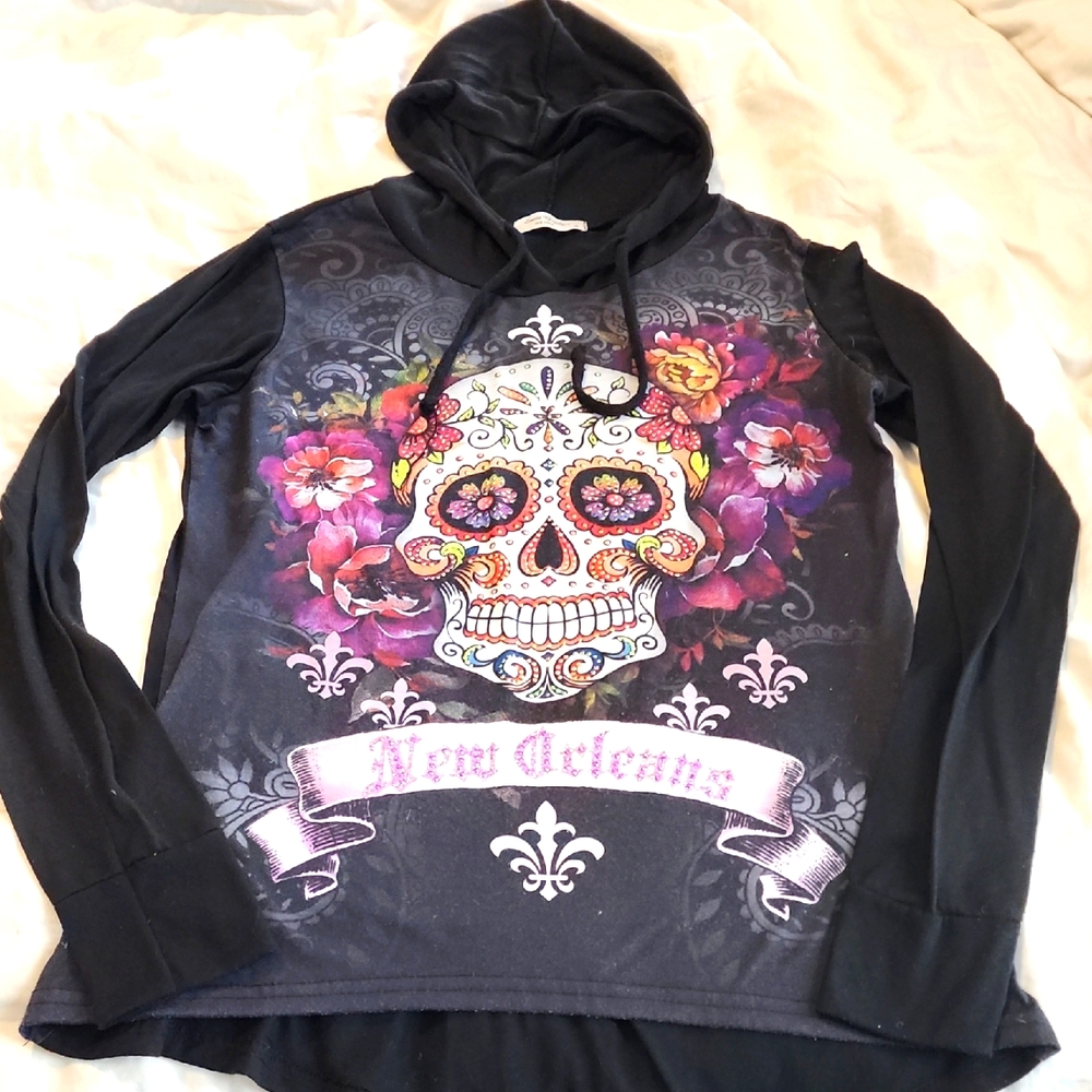 Skull Long Sleeve Hoodie